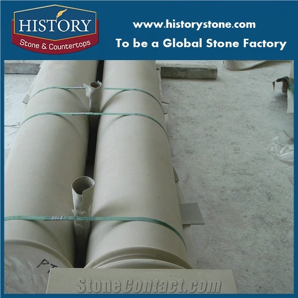 Beige Sandstone Column for Custom Home