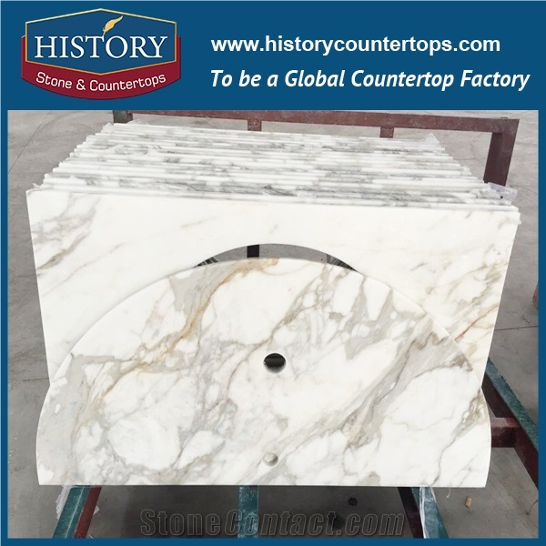 Calcutta White Marble Calacatta Vanity Countertop