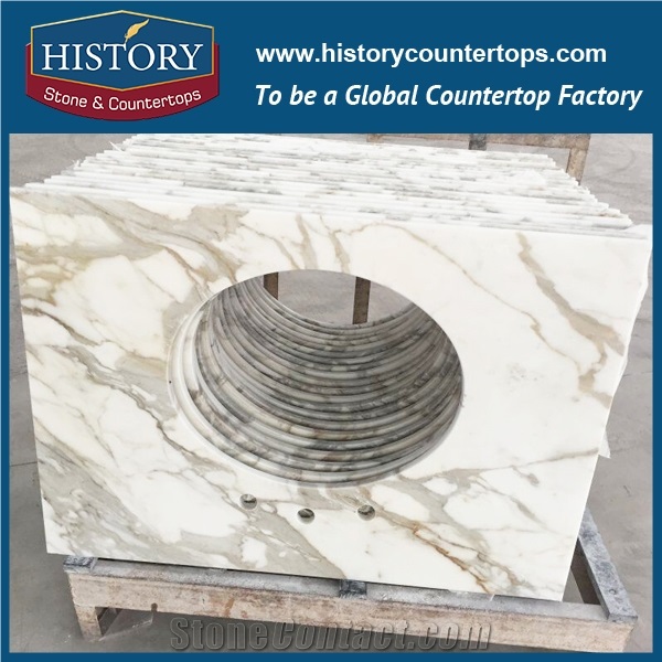 Calcutta White Marble Calacatta Vanity Countertop
