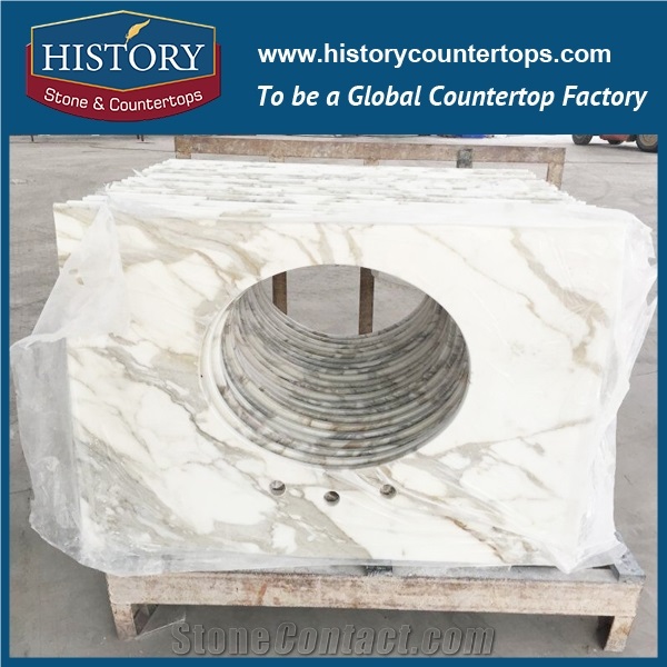 Calcutta White Marble Calacatta Vanity Countertop