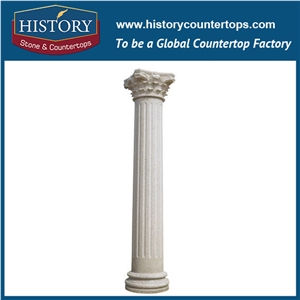 Red Granite Stone Doric Column Pillars