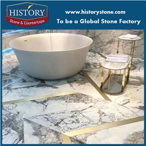 White Marble with Grey Veins Invisible Marble