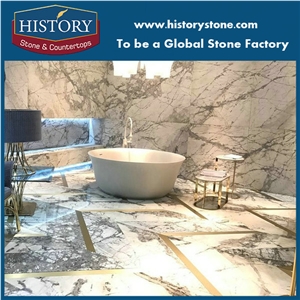 White Marble with Grey Veins Invisible Marble