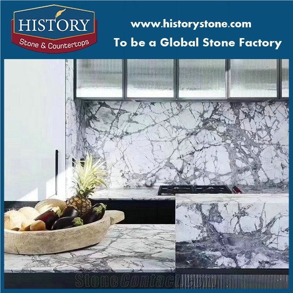 White Marble with Grey Veins Invisible Marble