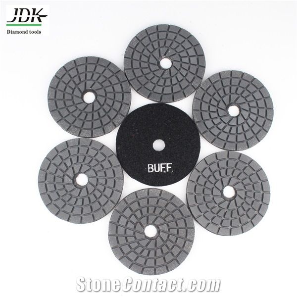 4" Diamond Black Buff Polishing Pads for Granite