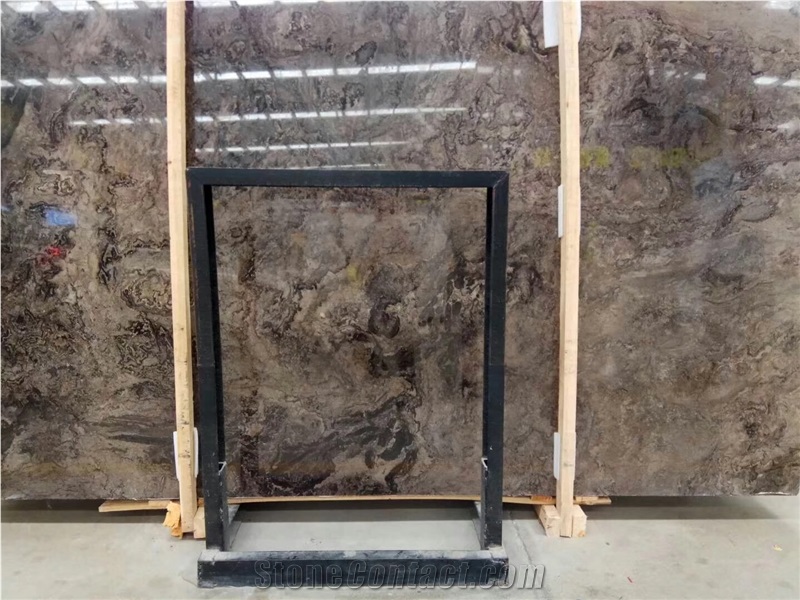 Good Looking Wall and Floor Moon Grey Marble Slab