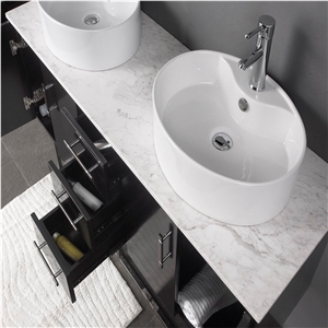 Aristone White Marble Bathroom Vanity Tops