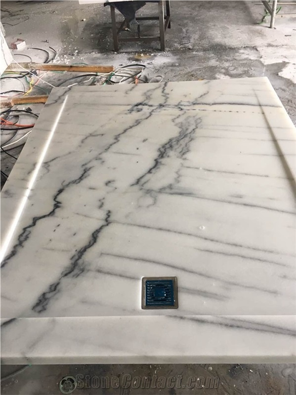 Bathroom Accessory White Marble Tray Customized