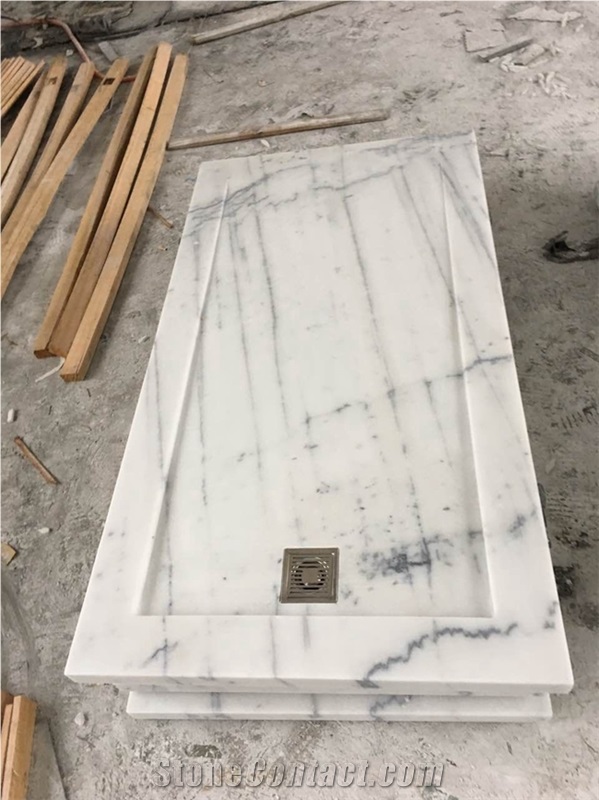Bathroom Accessory White Marble Tray Customized