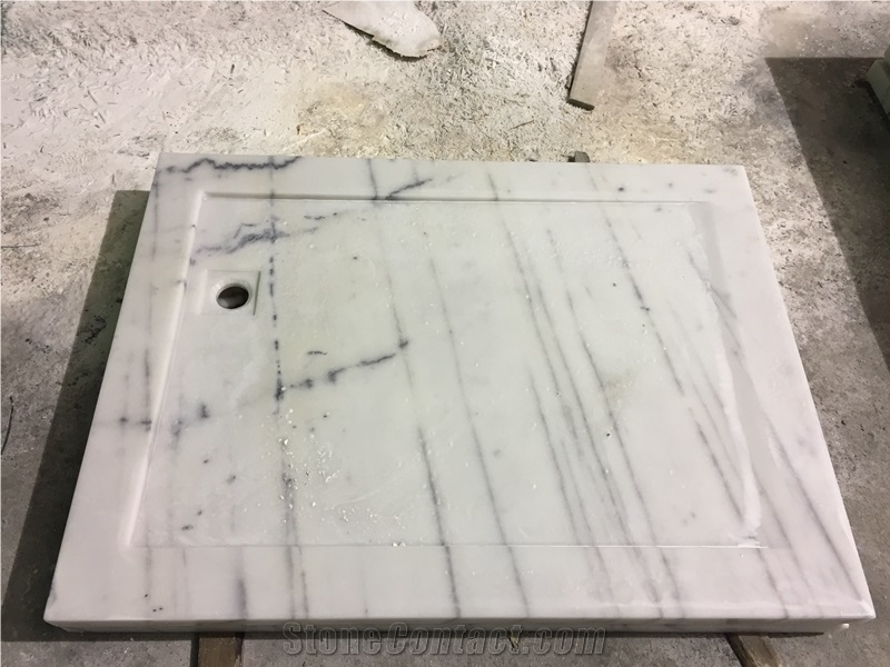 Bathroom Accessory White Marble Tray Customized