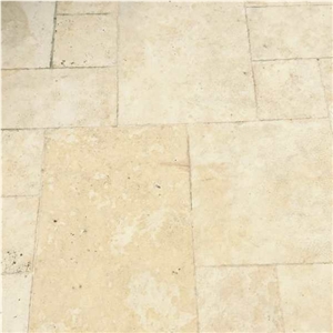 Beige Travertine Floor Tiles French Pattern