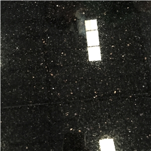 Indian Black Galaxy Granite Slabs and Thin Tiles