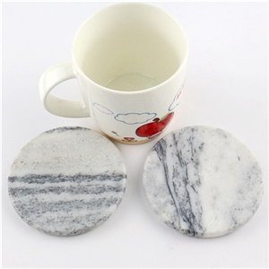White Carrara Marble Costers Customized