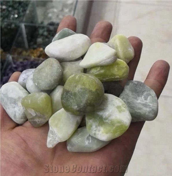 Polished Green Jade Pebble