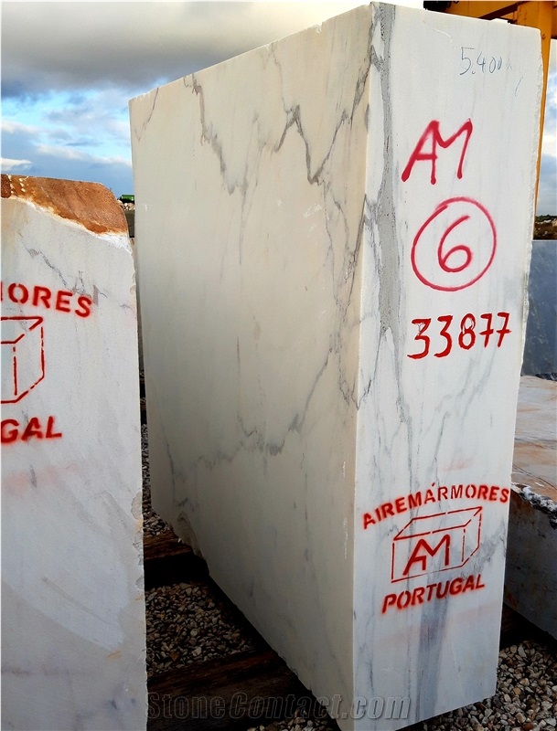 White Calacatta Portugal Marble Blocks