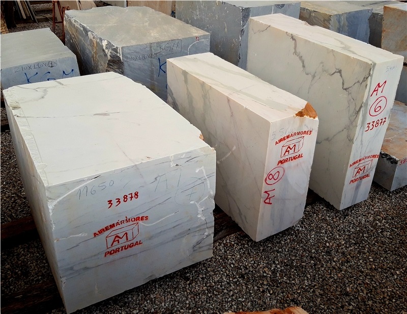 White Calacatta Portugal Marble Blocks