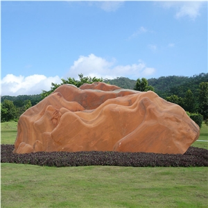 China Beige Orange Landscaping Rock Stone