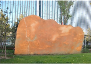 China Sunset Red Orange Marble Landscaping Stone