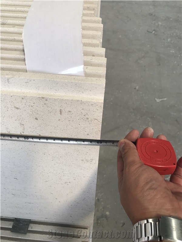Moca Cream White Limestone Marble Wall Facade Tile
