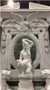 China Factory Marble Fireplace Mantels Surrounds