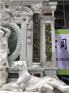 China Factory Marble Fireplace Mantels Surrounds