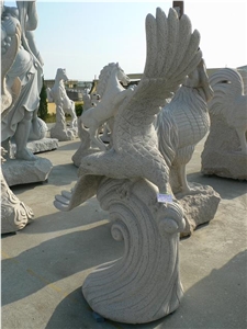 China Granite Hand Carved Animal Sculptures Eagles
