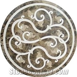 Floor Medallions Round Marble Inlay