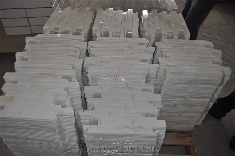Eastern White Marble Mosaic Tiles Ceramic Polished