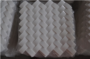 Eastern White Marble Mosaic Tiles Ceramic Polished