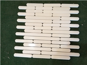 Eastern White Marble Mosaic Tiles Ceramic Polished