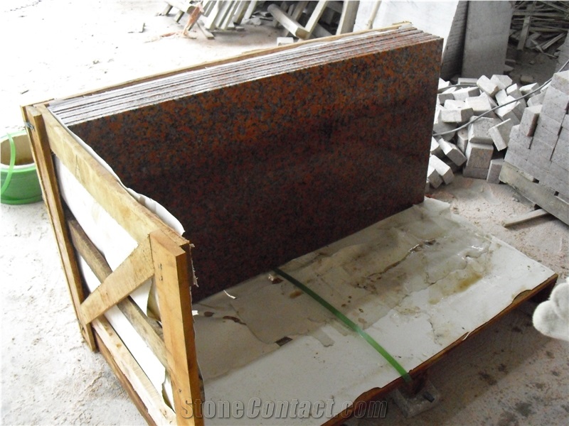 Maple Leaf Red Granite Wall Tiles Slab