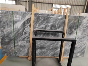 Vathilakkos Drama Semi White Marble Slabs Tiles