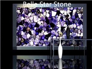 Amethyst/Purple Quartz Backlit Gemstone Table