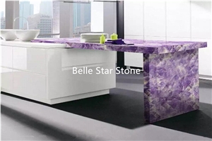 Amethyst/Purple Quartz Backlit Gemstone Table