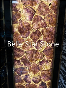 Amethyst/Purple Quartz Backlit Gemstone Table