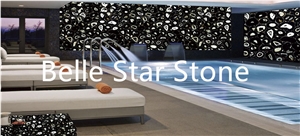 Black Agate Backlit Precious Stone Bar Countertops