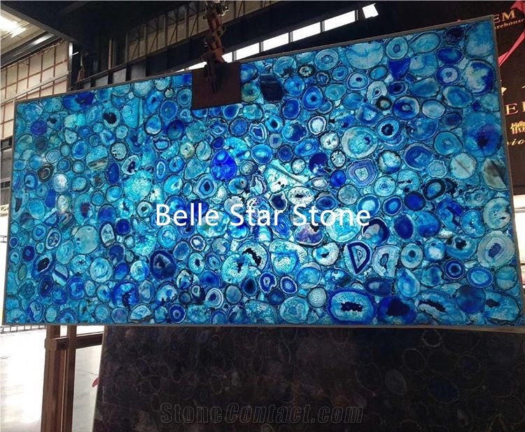 Egg Yellow Semi Precious Luxury Stone Slabs &Tiles