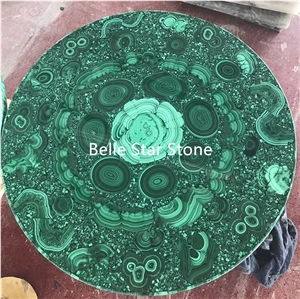 Green Jade/Malachite Semiprecious Stone Table Tops