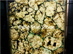 Labradorite Backlit Semi Precious Stone Slabs/Tile