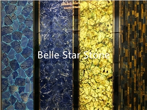 Labradorite Backlit Semi Precious Stone Slabs/Tile