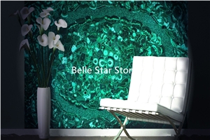 Malachite/Green Jade Semi Precious Stone Wall Slab