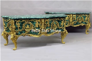 Malachite/Green Jade Semi Precious Stone Wall Slab