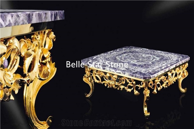Purple Fluorite/Lilac Semi Precious Stone Bathtub