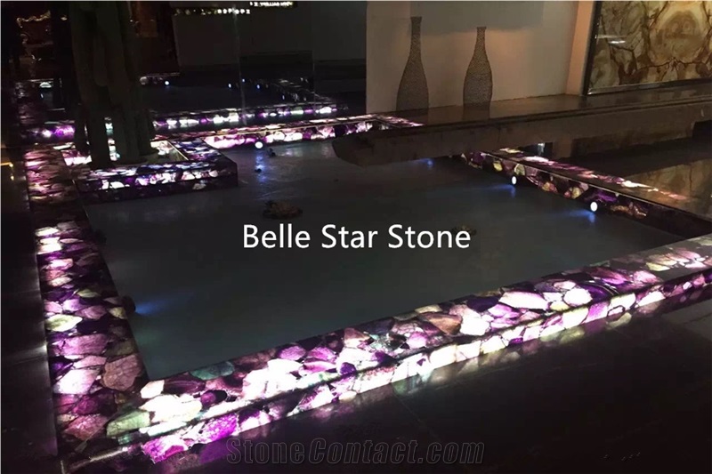 Purple Fluorite/Lilac Semi Precious Stone Tabletop