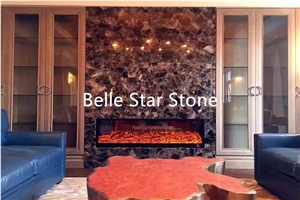 Purple Fluorite Precious Stone Fireplace Surrounds