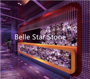 Purple Fluorite Precious Stone Fireplace Surrounds