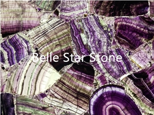 Purple Fluorite Precious Stone Fireplace Surrounds
