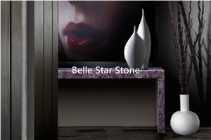 Purple Fluorite Semi Precious Stone Decor Counters