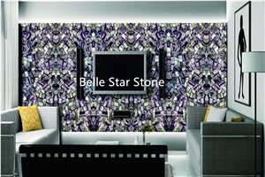 Purple Fluorite Semi Precious Stone Decor Counters