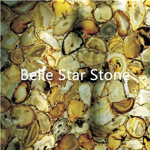 Sardonyx Agate Backlit Gemstone Kitchen Countertop